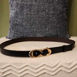 Coach Black Belt with Gold Buckle